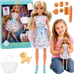 Anlily Doll with Puppy and Accessories (Floral Dress)