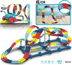 Set vlakić s automobilom, 291 dijelova na baterije