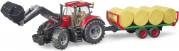 Traktor Bruder Case IH Optum 300 CVX s prednjim utovarivačem i prijevoznim sredstvom za bale
