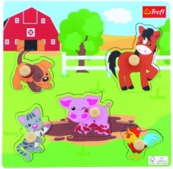 Drvena mini slagalica Farma, 5 dijelova
