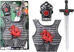 viteški kostim s oklopom, mačem i štitnikom za potkoljenicu za djecu