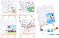 Dječji set za slikanje na platno 15 × 15 cm sa stalkom, bojama i kistom