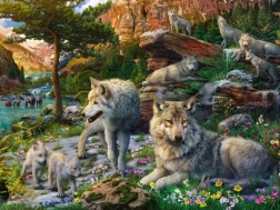 Ravensburger proljetni vukovi puzzle od 1500 dijelova