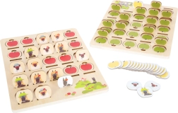 SMALL FOOT pogodi tko sam? 4 FRIENDS – drvena memorijska igra 2 u 1