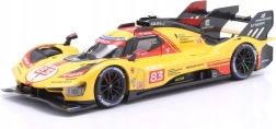 bburago ferrari 499p lmh 1:24 žuti br. 83 – 24h le mans 2024