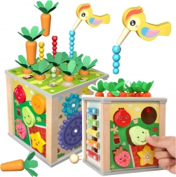 Drvena edukativna kocka 6u1