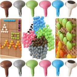 Masterkidz šarene Jumbo kvačice za STEM ploču 128 kom - 6 boja