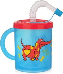 Dječja šalica sa slamkom pas 260 ml