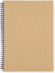 Kružni blok A4 kraft s dvostrukom spiralom, laminirane korice