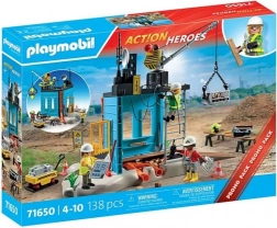Playmobil Action Heroes – gradilište s dizalicom i figuricama