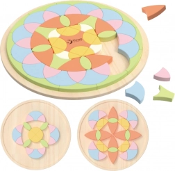 Pastelna mandala Montessori mozaik cvijeća