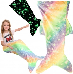 Dugin sjajni svjetleći pokrivač u obliku repa morske sirene za djecu