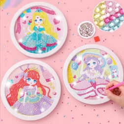 Dijamantno slikanje 20 × 20 cm s okruglim okvirom