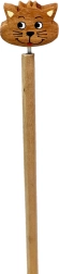 Drvena olovka s glavom mačke