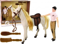 Jahačka lutka s bijelim konjem