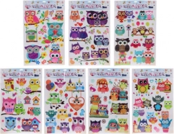 Zidne naljepnice Sovići – šarena dječja dekoracija za zid