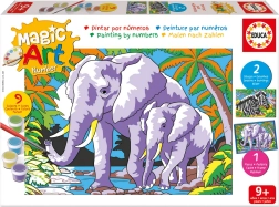 Slikanje po brojevima: slonovi i zebre EDUCA