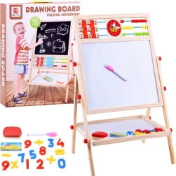 Wooden 2-in-1 board: chalk and magnetic with numbers