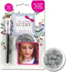 Lukky svjetlucavi gel za tijelo sa kistom srebrni