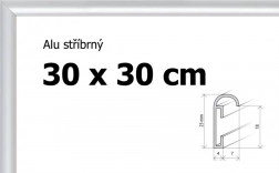 Aluminijski okvir 30x30 cm u srebrnoj boji