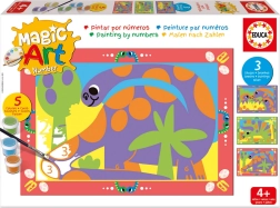 Educa slikanje prema brojevima dinosaurus