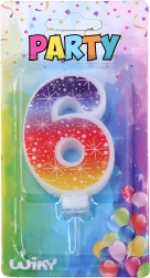 Party svijeća broj 6 Zvijezde