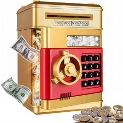 Interaktivna sef-kasica za novac s kodnom bravom