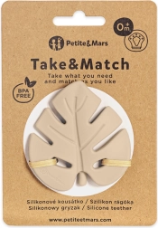 Petite&Mars silikonsko grizalo Take&Match desert sand 0m+