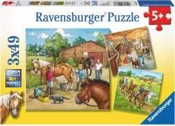 Ravensburger puzzle Dan kod konja 3x49 dijelova
