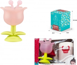 Senzorička grickalica u obliku cvijeta, ružičasta, s etuijem