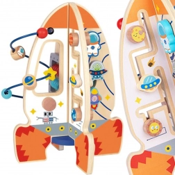 Velika drvena multifunkcionalna edukativna igračka Raketa od Tooky Toy