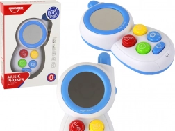 Plavo dječje interaktivno ogledalce sa svjetlima i zvukovima telefona