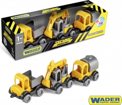 Set građevinskih vozila Kid Cars 3 kom plastika 10 cm WADER