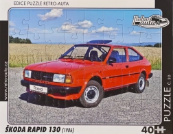 Retro automobili puzzle Škoda Rapid 130 (1986) 40 dijelova
