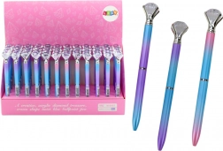 Kemijska olovka s dijamantom, plava tinta 0,7 mm, miks boja