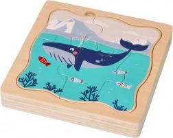 Drvena slojevita slagalica Arktičke životinje