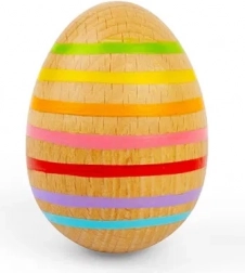 bigjigs toys drveno glazbeno jaje – prugasto