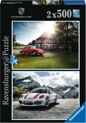 Puzzle RAVENSBURGER Porsche 356 i Porsche 911 2×500 dijelova