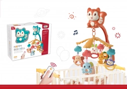 Viseća vrteška za krevetić Vjeverica s projektorom i daljinskim upravljačem