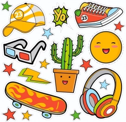 Naljepnice za peglanje YO – mali arak s ljetnim motivima