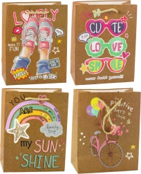 Papirnata poklon-vrećica s živopisnim motivima 23 x 18 x 10,5 cm