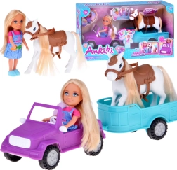 Ankiki set farmerice s konjem, automobilom i prikolicom