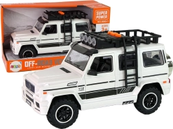 Bijeli terenski auto na baterije sa svjetlima i zvukovima