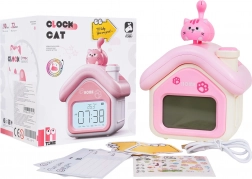 dječji budilica mačja kuća s noćnim svjetlom i zaslonom