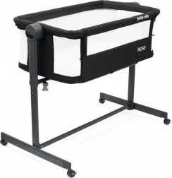 Pristavna posteljica Baby Mix Rose crna