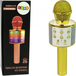 Bežični USB mikrofon Zvučnik Karaoke Snimanje Model WS-858 Gold
