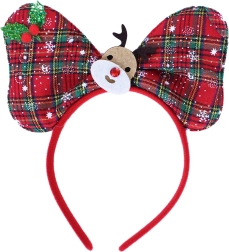 Božićna traka za kosu Jelen i Leptir mašna