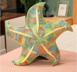 Plišasta morska zvijezda zelena jastuk 45 cm
