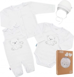 Dječji set za rodilište New Baby Sweet Bear bijeli 62 (3–6 mjeseci)