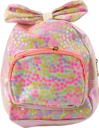 Dječji ruksak ružičasti s mašnom i šljokicama